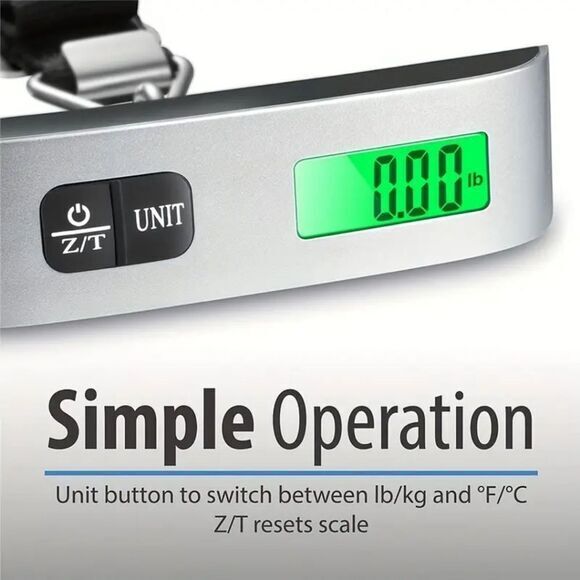 Portable Digital Luggage Scale for Travel Weighs Up to 110 Lbs. - Picture 10 of 13